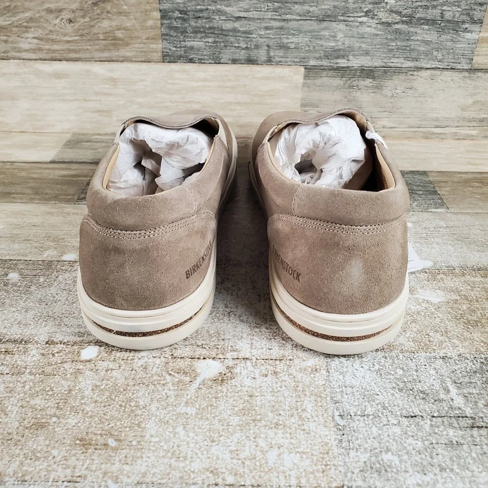 Birkenstock Oswego Mens Casual Shoes Sz 13 Taupe Suede Leather Slip On Sneakers